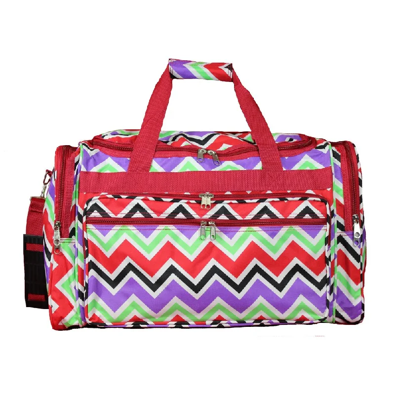 World Traveler Chevron Multicolor 22-inch Lightweight Duffle Bag