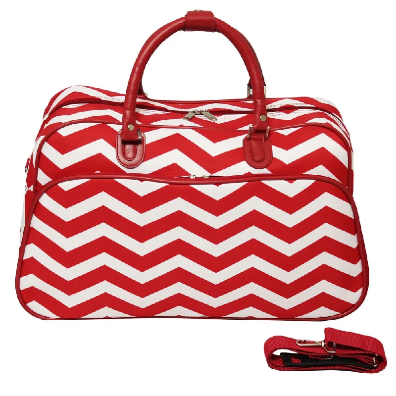 World Traveler Designer Chevron Zig-zag 21-inch Carry-on Duffle Bag
