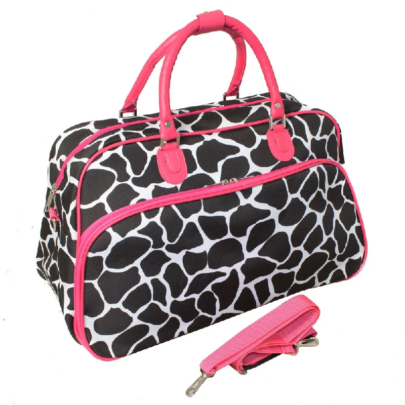 World Traveler Designer Prints Giraffe 21-inch Shoulder Tote Duffel Bag
