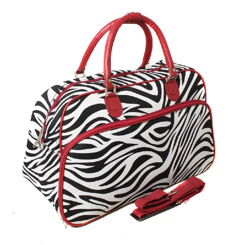 World Traveler Designer Prints Zebra 21-inch Shoulder Tote Duffel Bag