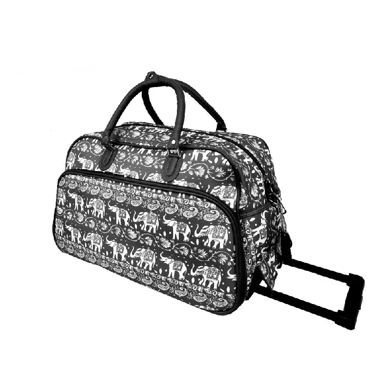 World Traveler Elephant 21-Inch Rolling Upright Carry-On Duffel Bag