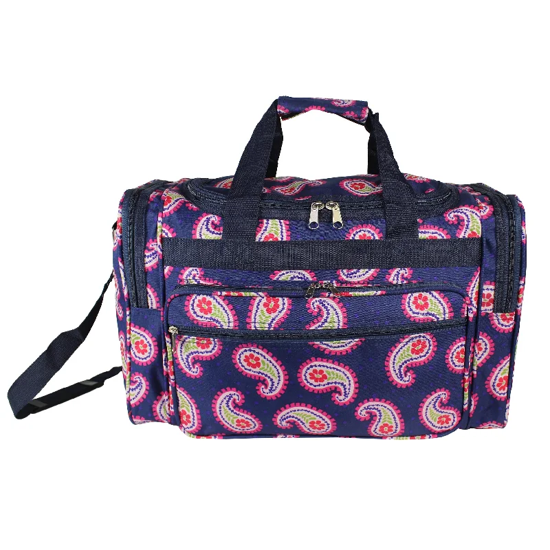 World Traveler Floral Paisley 19-inch Lightweight Carry-On Duffle Bag