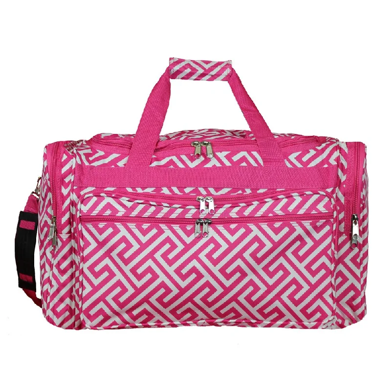 World Traveler Greek Key 22-inch Lightweight Duffle Bag