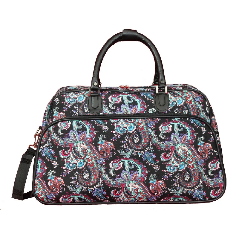 World Traveler Paisley 21-Inch Carry-On Shoulder Tote Duffle Bag