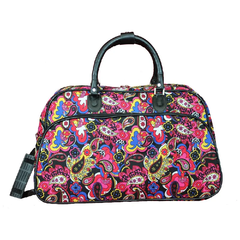 World Traveler Paisley 21-Inch Carry-On Shoulder Tote Duffle Bag