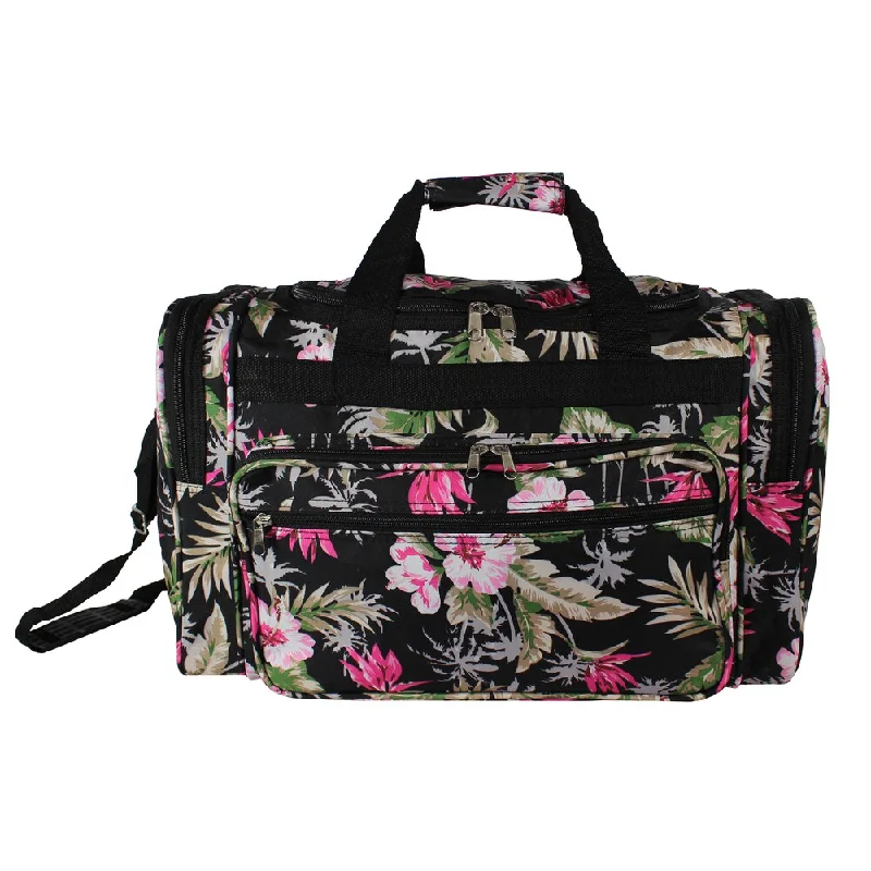 World Traveler Tropical Flowers 19-inch Lightweight Carry-On Duffle Bag