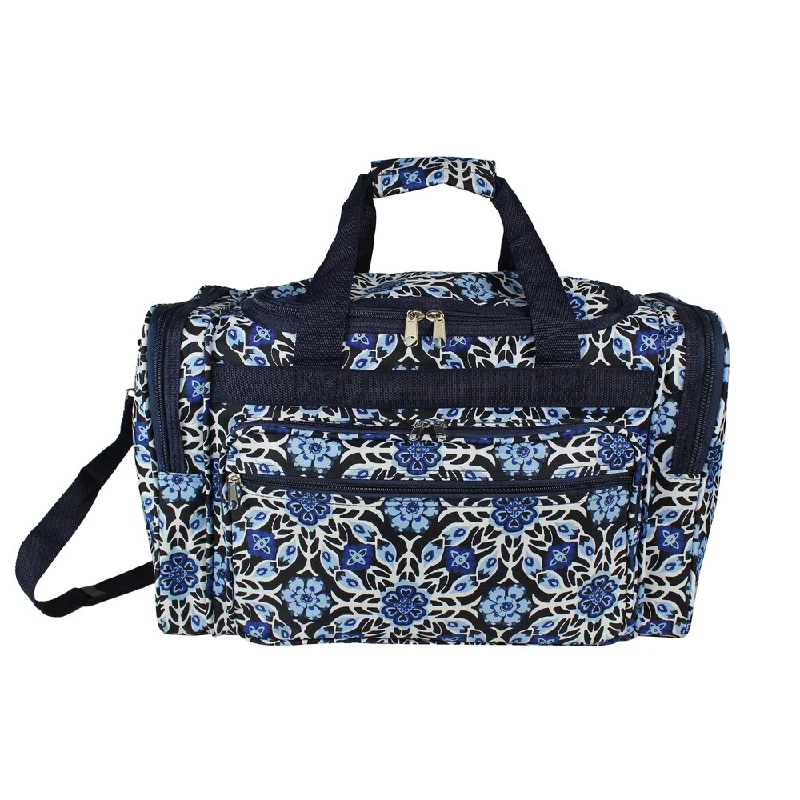 World Traveler Winter Flower 19-inch Lightweight Carry-On Duffle Bag