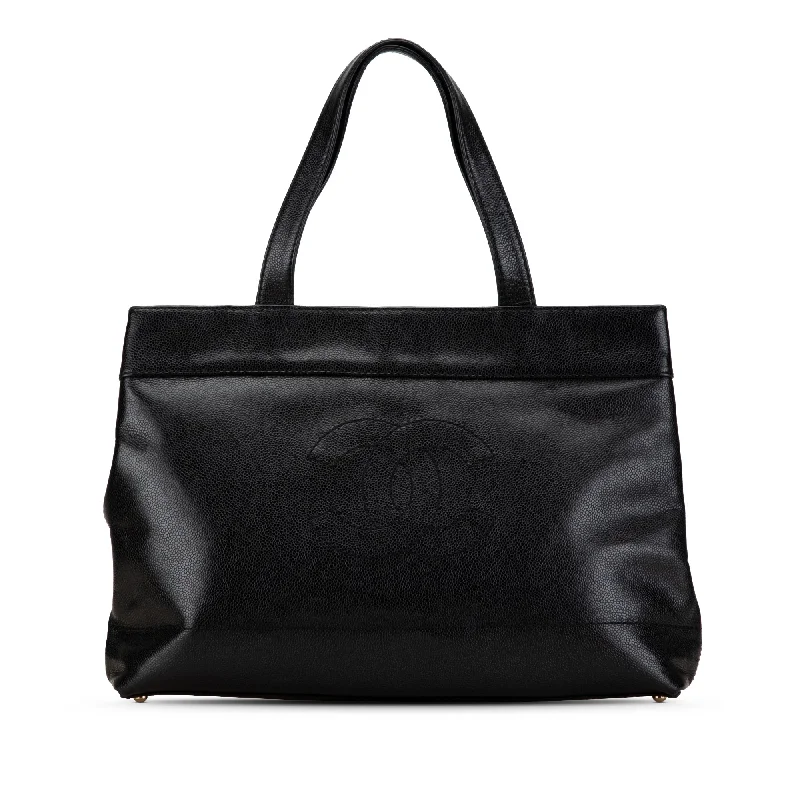 Tote Bag with Adjustable Shoulder Strap in Olive Green for Comfortable CarryingBlack Chanel CC Caviar Tote Tote Bag with Adjustable Shoulder Strap in Olive Green for Comfortable CarryingBlack Chanel CC Caviar Tote