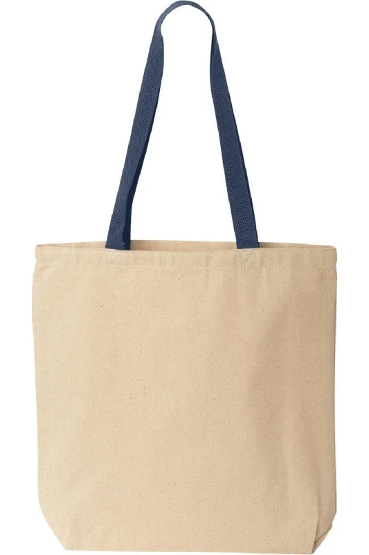 Medium - Sized Canvas Tote Bag in Navy Blue with Striped Pattern for a Nautical - Inspired LookLiberty Bags Natural Tote with Contrast-Color Handles Medium - Sized Canvas Tote Bag in Navy Blue with Striped Pattern for a Nautical - Inspired LookLiberty Bags Natural Tote with Contrast-Color Handles