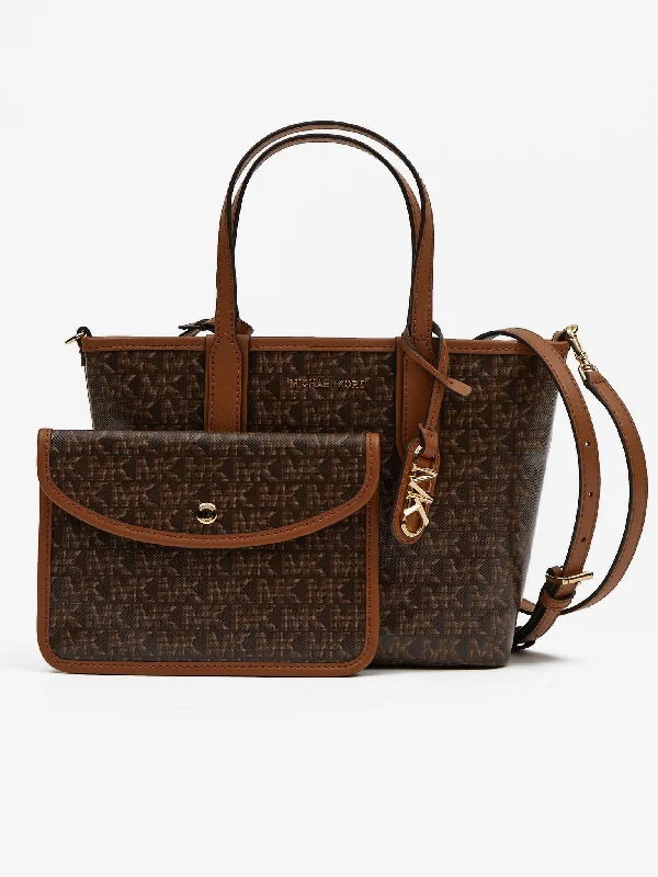 Women's Tote Bag with Zipper Closure in Red for Secure StorageM.I.C.H.A.E.L K.O.R.S SMALL TOTE BAG