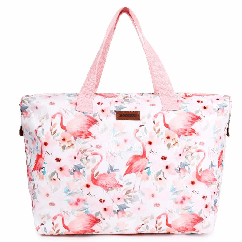 Embroidered Tote Bag in Beige with Floral Motifs for a Boho - Chic VibeOversize Tote Bag Natural Color Floral Print On Polyester Fabric Embroidered Tote Bag in Beige with Floral Motifs for a Boho - Chic VibeOversize Tote Bag Natural Color Floral Print On Polyester Fabric