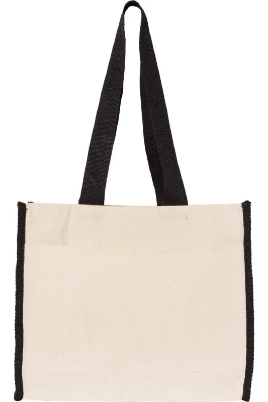 Embroidered Tote Bag in Beige with Floral Motifs for a Boho - Chic VibeQ-Tees 14L Tote with Contrast-Color Handles Embroidered Tote Bag in Beige with Floral Motifs for a Boho - Chic VibeQ-Tees 14L Tote with Contrast-Color Handles