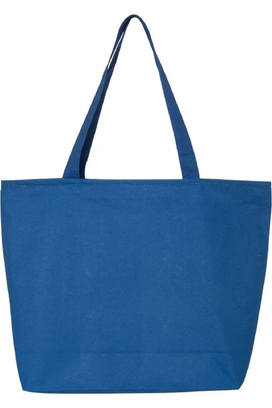 Medium - Sized Canvas Tote Bag in Navy Blue with Striped Pattern for a Nautical - Inspired LookQ-Tees 25L Zippered Tote Medium - Sized Canvas Tote Bag in Navy Blue with Striped Pattern for a Nautical - Inspired LookQ-Tees 25L Zippered Tote