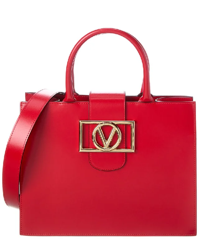 Tote Bag with RFID - Blocking Pocket in Black for Protecting Your Cards and InformationValentino by Mario Valentino Victoria Super V Leather Tote