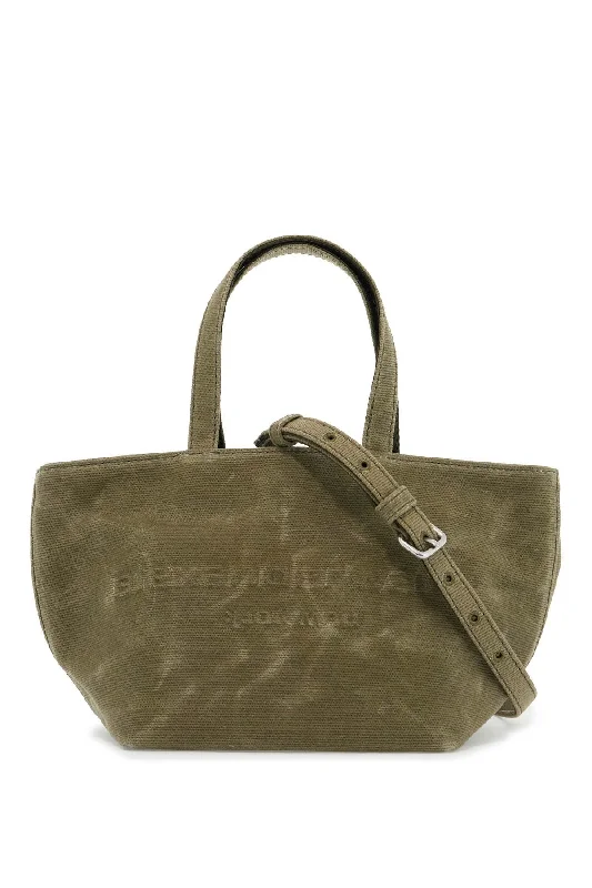 Women's Tote Bag with Detachable Pouch in Purple for Added ConvenienceAlexander Wang Small Canvas Tote Bag With Punch Design Women's Tote Bag with Detachable Pouch in Purple for Added ConvenienceAlexander Wang Small Canvas Tote Bag With Punch Design
