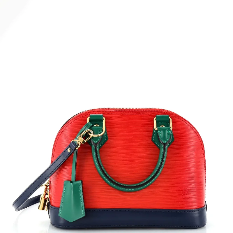 Women's Shoulder Bag with Zippered Pockets in Orange for SafetyAlma Handbag Epi Leather BB Women's Shoulder Bag with Zippered Pockets in Orange for SafetyAlma Handbag Epi Leather BB