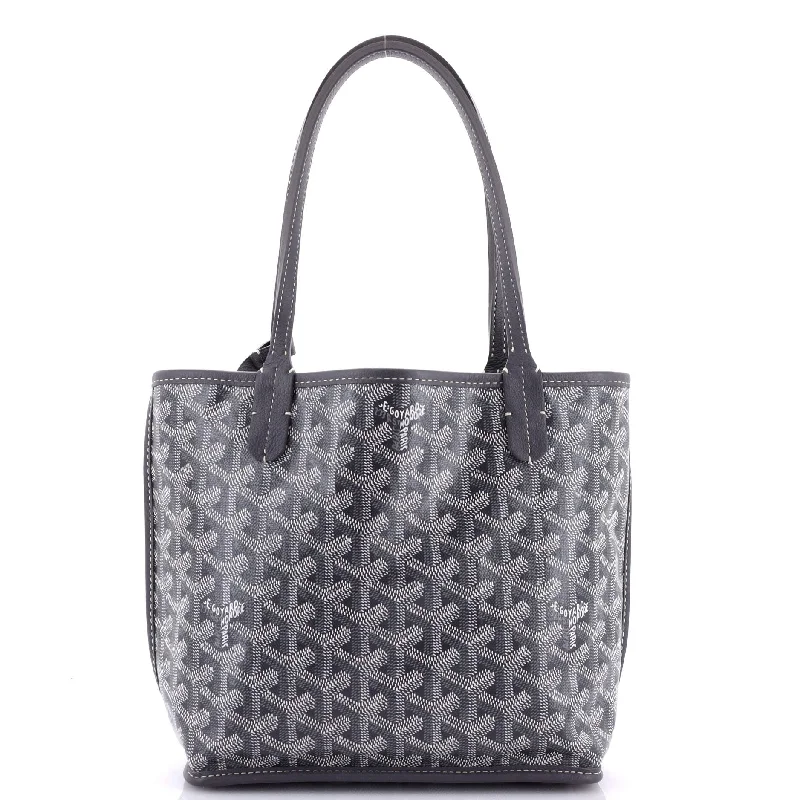 Large Capacity Genuine Leather Women's Tote Bag in Black for Work and CommutingAnjou Reversible Tote Coated Canvas Mini Large Capacity Genuine Leather Women's Tote Bag in Black for Work and CommutingAnjou Reversible Tote Coated Canvas Mini