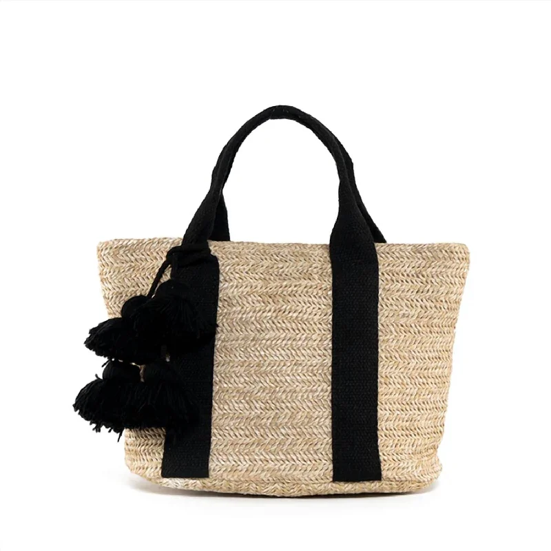 Women's Tote Bag with Inner Compartments in Gray for Organizing Everyday EssentialsAnnie Mini Woven Tote In Natural/black Women's Tote Bag with Inner Compartments in Gray for Organizing Everyday EssentialsAnnie Mini Woven Tote In Natural/black