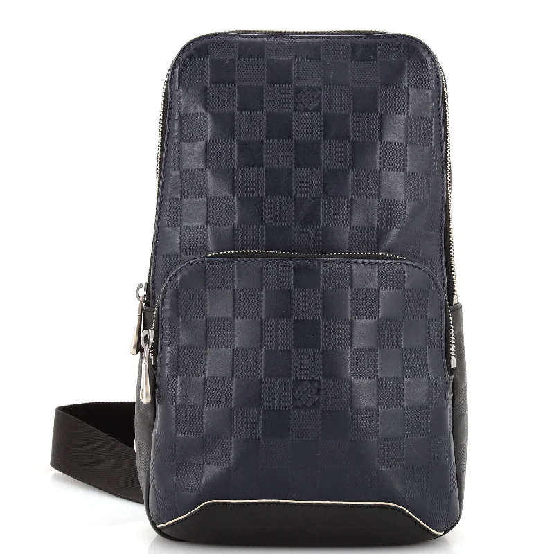 Quilted Shoulder Bag in Cream for a Classic and Elegant LookAvenue Sling Bag Damier Infini Leather Quilted Shoulder Bag in Cream for a Classic and Elegant LookAvenue Sling Bag Damier Infini Leather