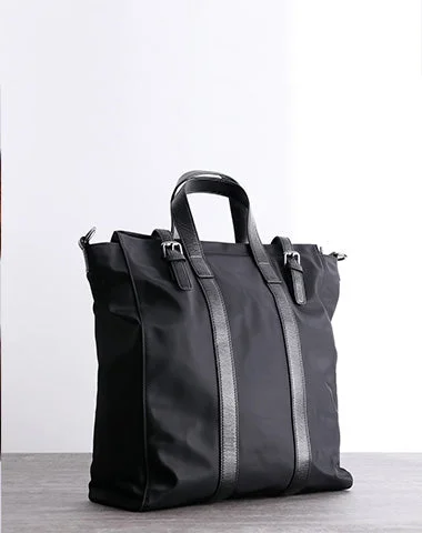 Black Womens Nylon Leather Tote Handbag Vertical Womens Black Nylon Shoulder Travel Purse Nylon Work Purse for Ladies Black Womens Nylon Leather Tote Handbag Vertical Womens Black Nylon Shoulder Travel Purse Nylon Work Purse for Ladies