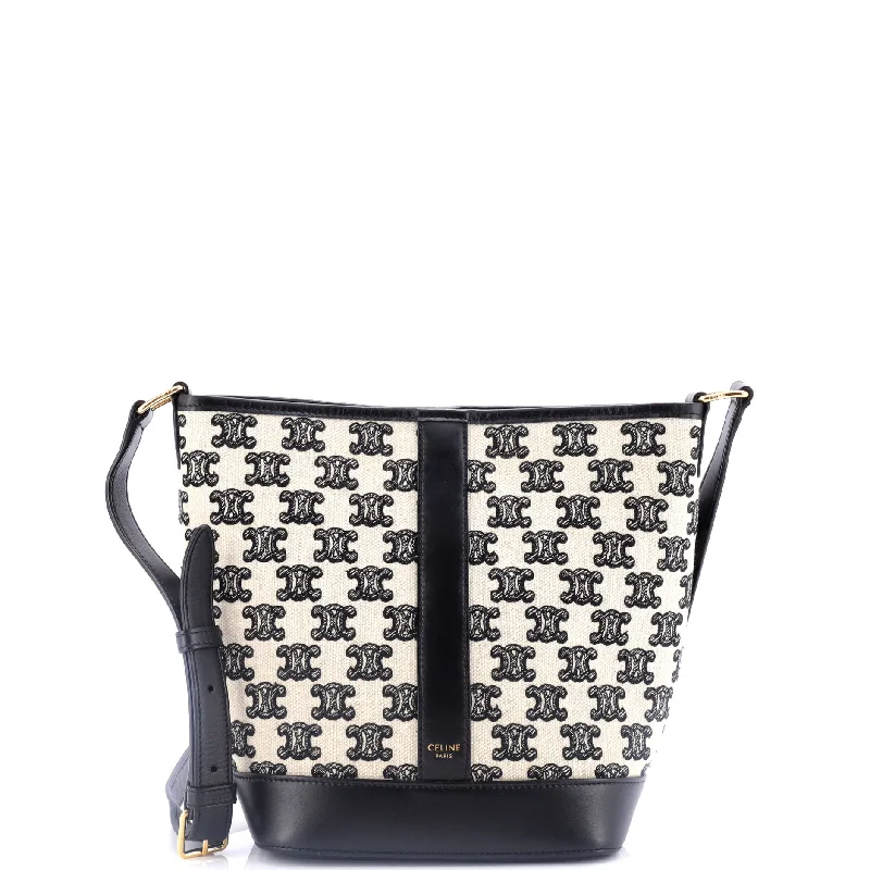 Bucket Shoulder Bag Triomphe Canvas Small