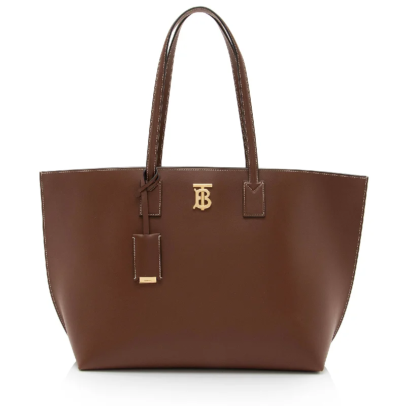 Large Capacity Genuine Leather Women's Tote Bag in Black for Work and CommutingBurberry Leather TB Medium Tote Large Capacity Genuine Leather Women's Tote Bag in Black for Work and CommutingBurberry Leather TB Medium Tote