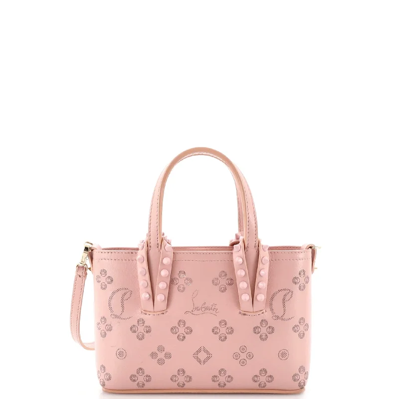 Cabata East West Tote Perforated Leather Nano