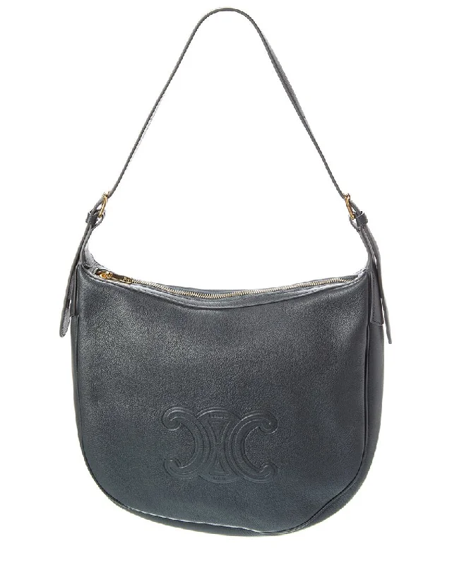 Shoulder Bag with Chain Strap in Silver for a Trendy AppearanceCELINE Heloise Medium Leather Shoulder Bag Shoulder Bag with Chain Strap in Silver for a Trendy AppearanceCELINE Heloise Medium Leather Shoulder Bag