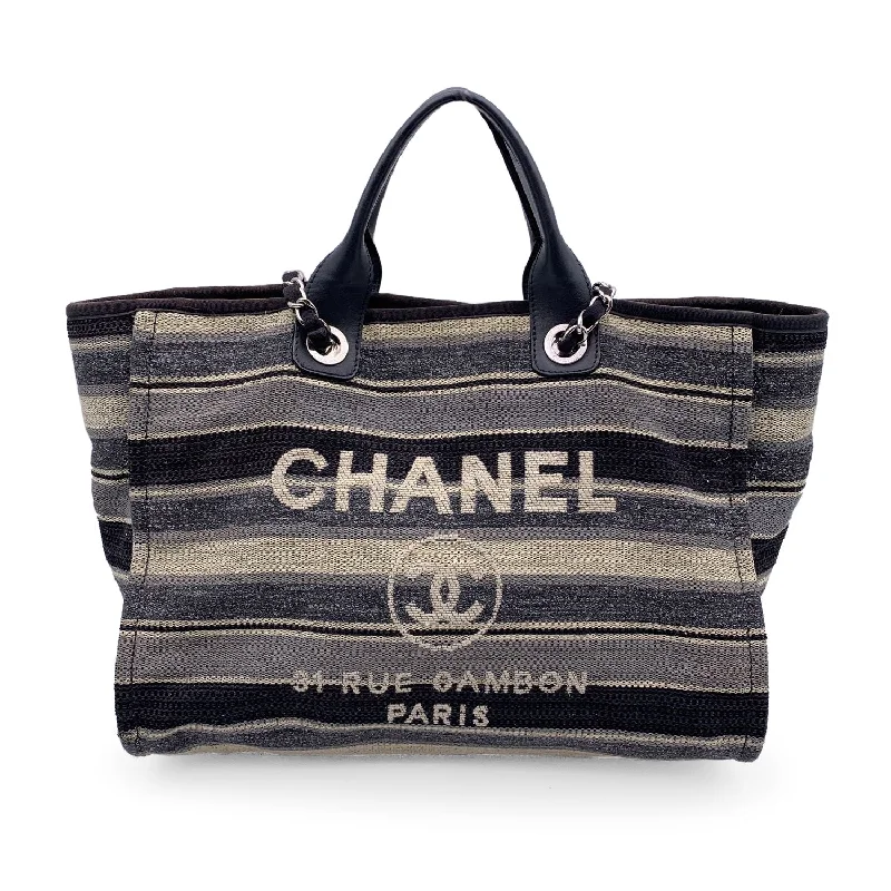 Tote Bag with RFID - Blocking Pocket in Black for Protecting Your Cards and InformationChanel Cloth Tote Bag Deauville Tote Bag with RFID - Blocking Pocket in Black for Protecting Your Cards and InformationChanel Cloth Tote Bag Deauville