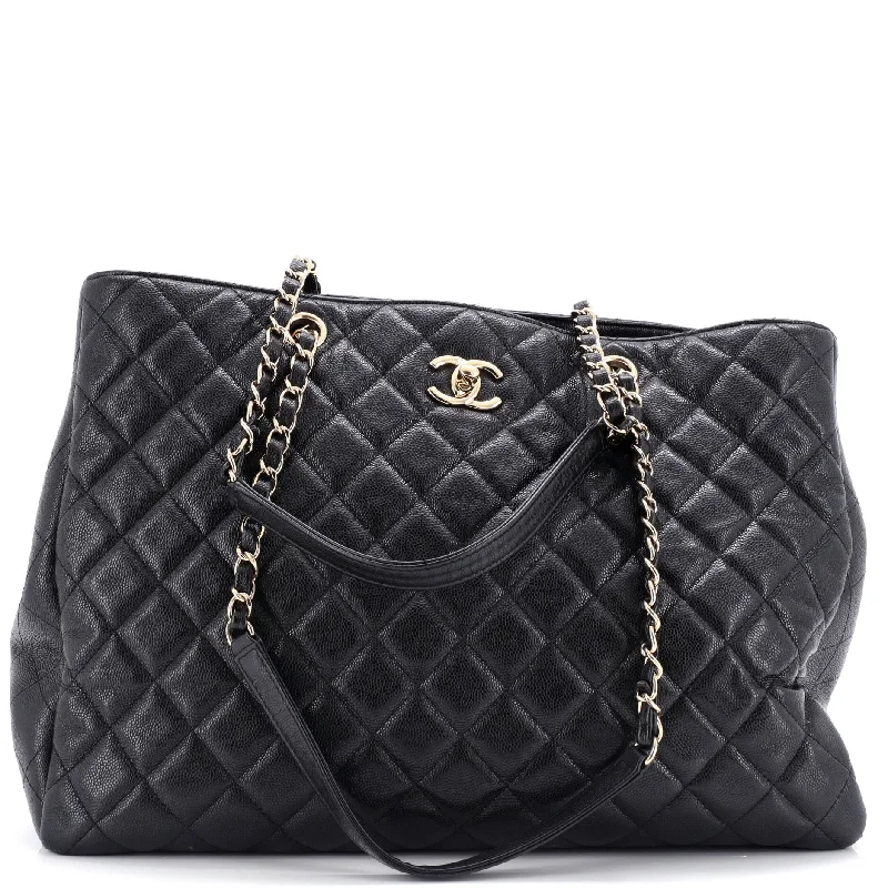 Geometric - Printed Tote Bag in Multicolor for a Contemporary and Trendy OutfitClassic CC Shopping Tote Quilted Calfskin Large