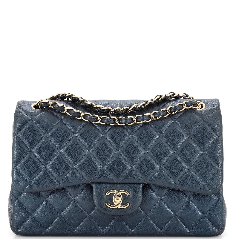 Classic Double Flap Bag Quilted Caviar Jumbo