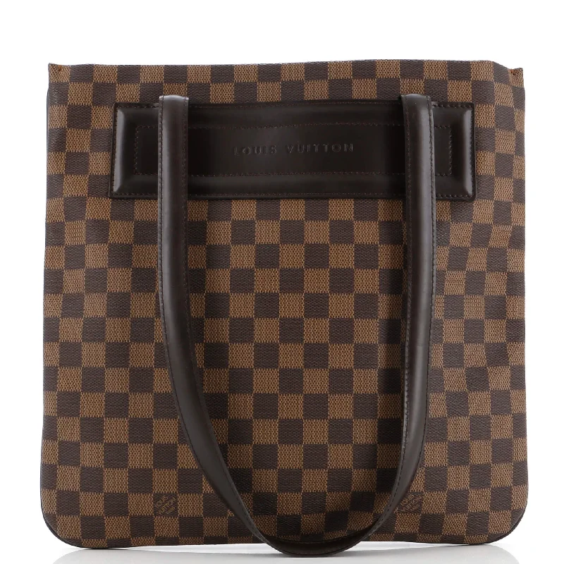 Canvas and Leather Combo Shoulder Bag in Tan for a Rustic LookClifton Handbag Damier Canvas and Leather Combo Shoulder Bag in Tan for a Rustic LookClifton Handbag Damier