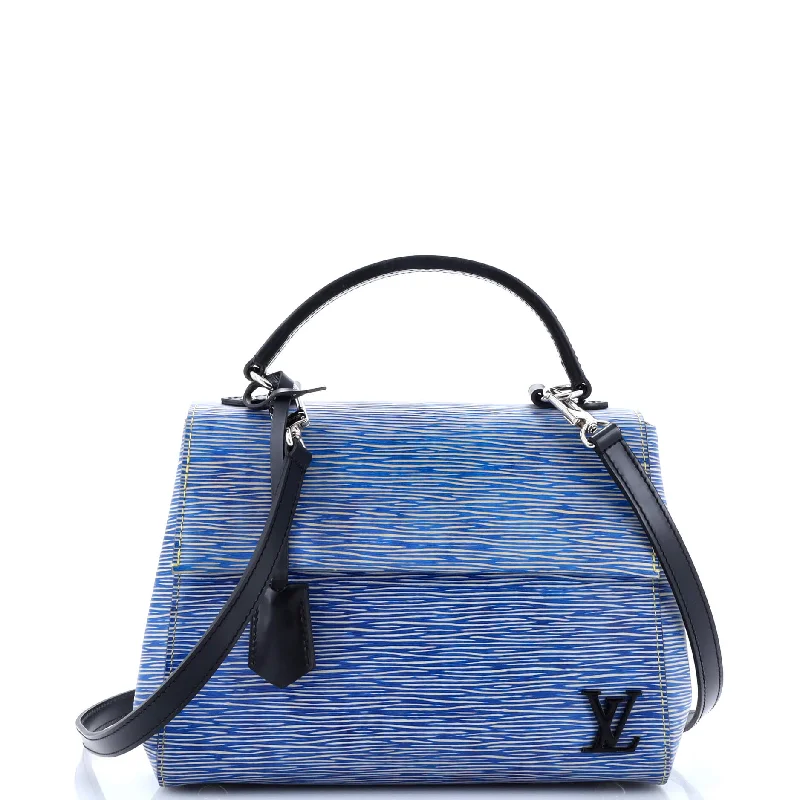 Embroidered Denim Shoulder Bag in Blue for a Vintage VibeCluny Top Handle Bag Epi Leather BB Embroidered Denim Shoulder Bag in Blue for a Vintage VibeCluny Top Handle Bag Epi Leather BB