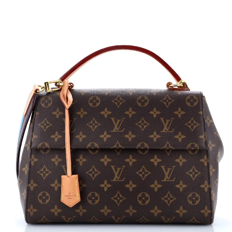 Women's Large Leather Shoulder Bag in Brown with Multiple Compartments for WorkCluny Top Handle Bag Monogram Canvas MM Women's Large Leather Shoulder Bag in Brown with Multiple Compartments for WorkCluny Top Handle Bag Monogram Canvas MM