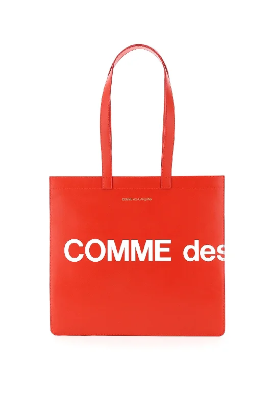 Women's Tote Bag with Zipper Closure in Red for Secure StorageComme Des Garcons Wallet Leather Tote Bag With Logo Women's Tote Bag with Zipper Closure in Red for Secure StorageComme Des Garcons Wallet Leather Tote Bag With Logo