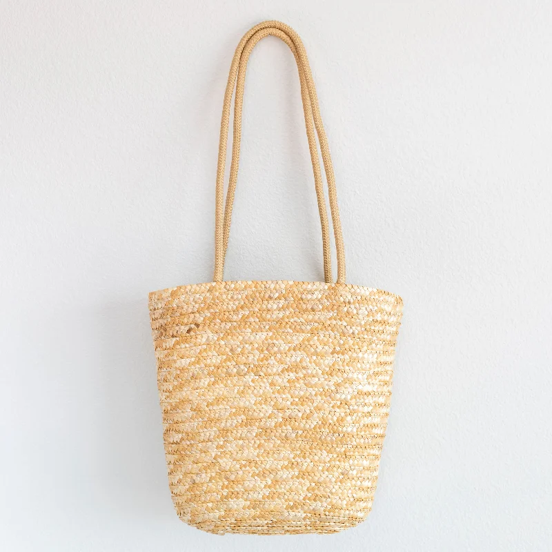 Medium - Sized Canvas Tote Bag in Navy Blue with Striped Pattern for a Nautical - Inspired LookElena Handbags Straw Basket Summer Tote Medium - Sized Canvas Tote Bag in Navy Blue with Striped Pattern for a Nautical - Inspired LookElena Handbags Straw Basket Summer Tote