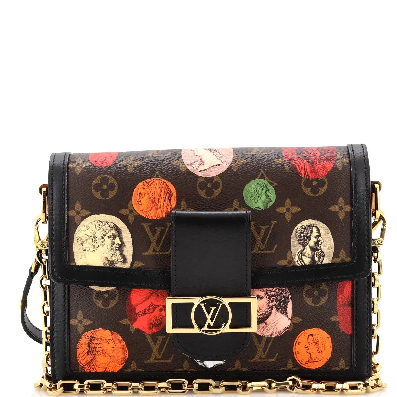 Printed Silk Shoulder Bag in Red for a Pop of ColorDauphine Shoulder Bag Limited Edition Fornasetti Cameo Monogram Canvas MM Printed Silk Shoulder Bag in Red for a Pop of ColorDauphine Shoulder Bag Limited Edition Fornasetti Cameo Monogram Canvas MM