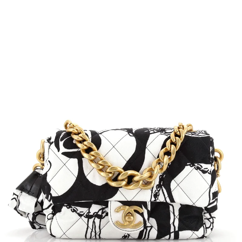 Pvc Shoulder Bag in Clear with Glitter for a Fun and Modern LookDeer Coco Flap Bag Quilted Printed Canvas Mini Pvc Shoulder Bag in Clear with Glitter for a Fun and Modern LookDeer Coco Flap Bag Quilted Printed Canvas Mini