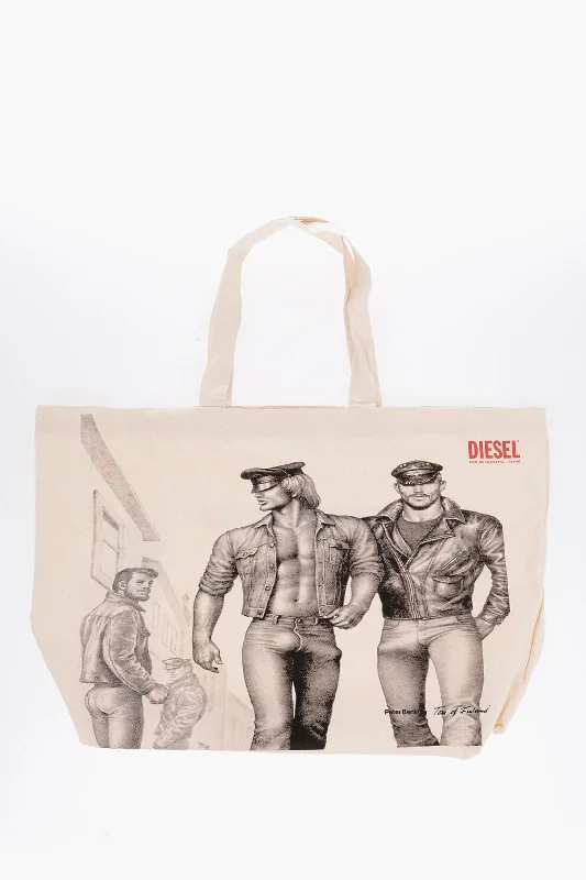 Linen Tote Bag in Natural Beige with Braided Details for a Rustic Summer EnsembleDiesel Alltogether Peter Berlin Printed Canvas Shopping Bag Linen Tote Bag in Natural Beige with Braided Details for a Rustic Summer EnsembleDiesel Alltogether Peter Berlin Printed Canvas Shopping Bag