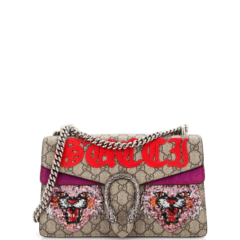 Embroidered Denim Shoulder Bag in Blue for a Vintage VibeDionysus Bag Embroidered GG Coated Canvas Small Embroidered Denim Shoulder Bag in Blue for a Vintage VibeDionysus Bag Embroidered GG Coated Canvas Small