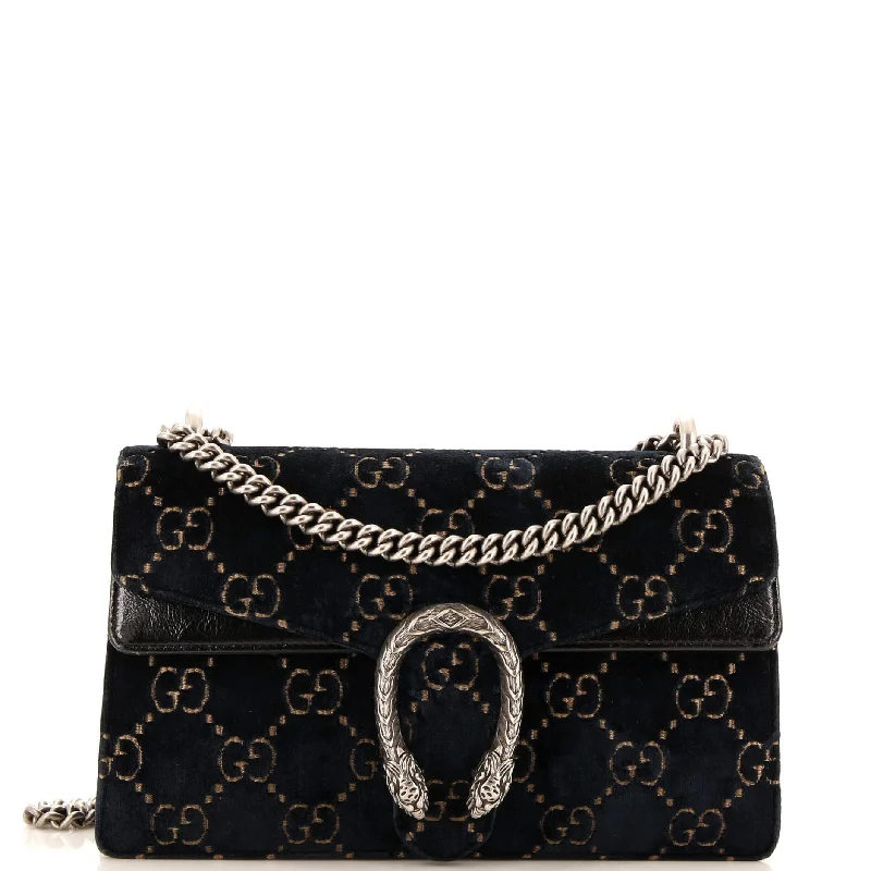 Women's Shoulder Bag with Faux Fur Strap in White for Winter StyleDionysus Bag GG Velvet Small Women's Shoulder Bag with Faux Fur Strap in White for Winter StyleDionysus Bag GG Velvet Small