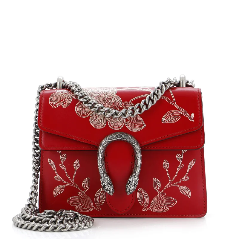 Leather Shoulder Bag with Magnetic Closure in Black for Quick AccessDionysus Bag Limited Edition Painted Leather Mini Leather Shoulder Bag with Magnetic Closure in Black for Quick AccessDionysus Bag Limited Edition Painted Leather Mini