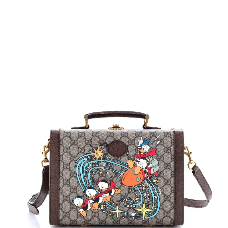 Disney Donald Duck Top Handle Beauty Case Printed GG Coated Canvas
