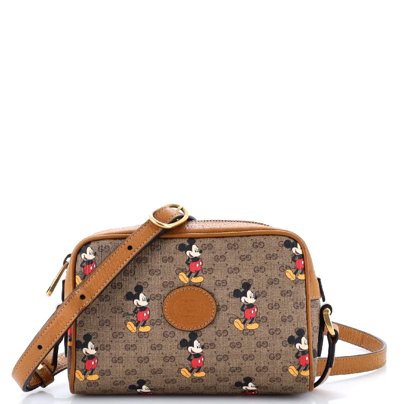 Disney Mickey Mouse Shoulder Bag Printed Mini GG Coated Canvas Mini