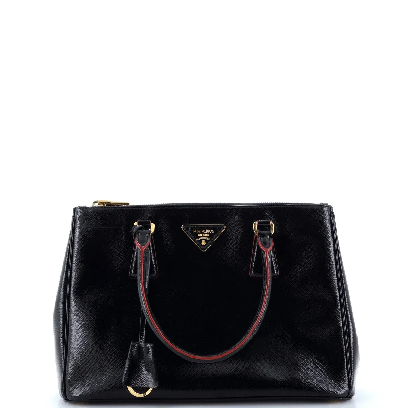 Geometric - Printed Tote Bag in Multicolor for a Contemporary and Trendy OutfitDouble Zip Lux Tote Vernice Saffiano Leather Small Geometric - Printed Tote Bag in Multicolor for a Contemporary and Trendy OutfitDouble Zip Lux Tote Vernice Saffiano Leather Small
