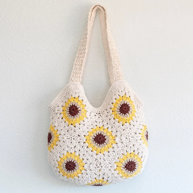 Linen Tote Bag in Natural Beige with Braided Details for a Rustic Summer EnsembleElena Handbags Handmade Crochet Sunflower Granny Square Tote Linen Tote Bag in Natural Beige with Braided Details for a Rustic Summer EnsembleElena Handbags Handmade Crochet Sunflower Granny Square Tote
