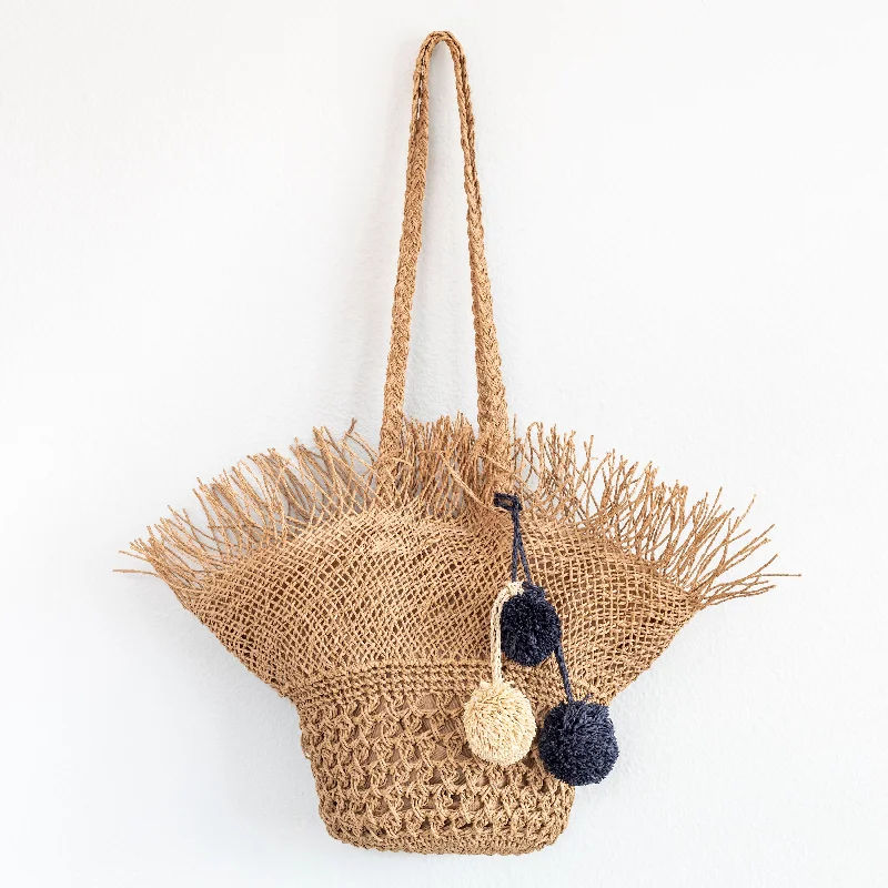 Small Vegan Leather Tote Bag in Blush Pink with Gold - Tone Hardware for a Feminine and Stylish AccessoryElena Handbags Straw Woven Hat Shape Tote with Pom Pom Small Vegan Leather Tote Bag in Blush Pink with Gold - Tone Hardware for a Feminine and Stylish AccessoryElena Handbags Straw Woven Hat Shape Tote with Pom Pom
