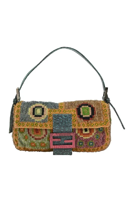 Leather Shoulder Bag with Magnetic Closure in Black for Quick Access[WB5848] Fendi | Shoulder Bag