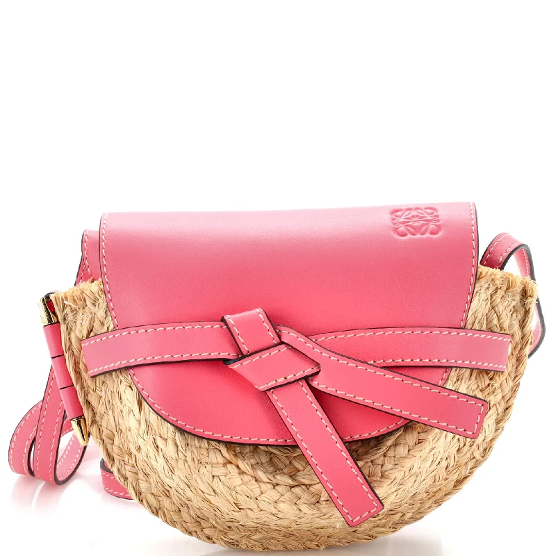 Suede Shoulder Bag in Pink with Tassel Accents for Casual OutingsGate Shoulder Bag Leather and Straw Mini Suede Shoulder Bag in Pink with Tassel Accents for Casual OutingsGate Shoulder Bag Leather and Straw Mini