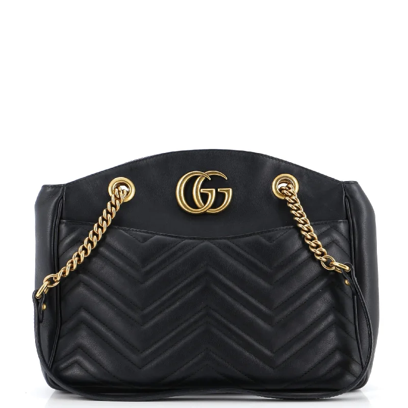 GG Marmont Chain Tote Matelasse Leather Medium